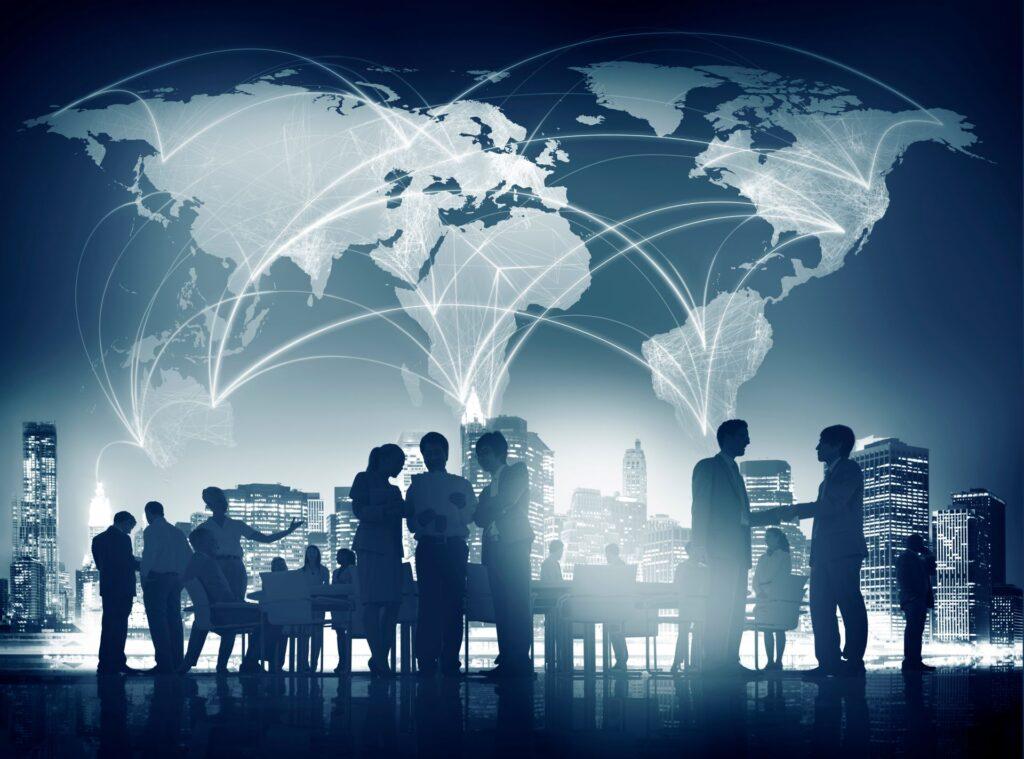 Globale Geschäftskommunikation mit Netzwerkverbindungen