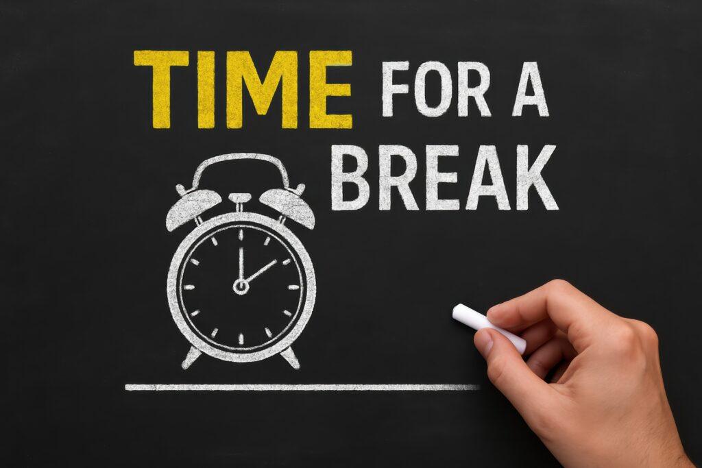 Kreidetafel mit Schriftzug Time for a Break | Elfbar Elfa