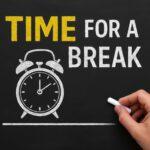 Kreidetafel mit Schriftzug Time for a Break | Elfbar Elfa