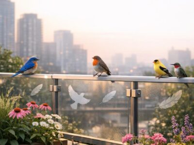 Glasflächen schützen: So verhindern Markierungen tödliche Vogelzusammenstöße